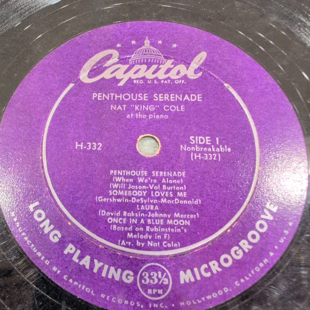 Nat King Cole Penthouse Serenade 10in Vinyl LP Capitol Records H-332 Piano Solo - Picture 1 of 4